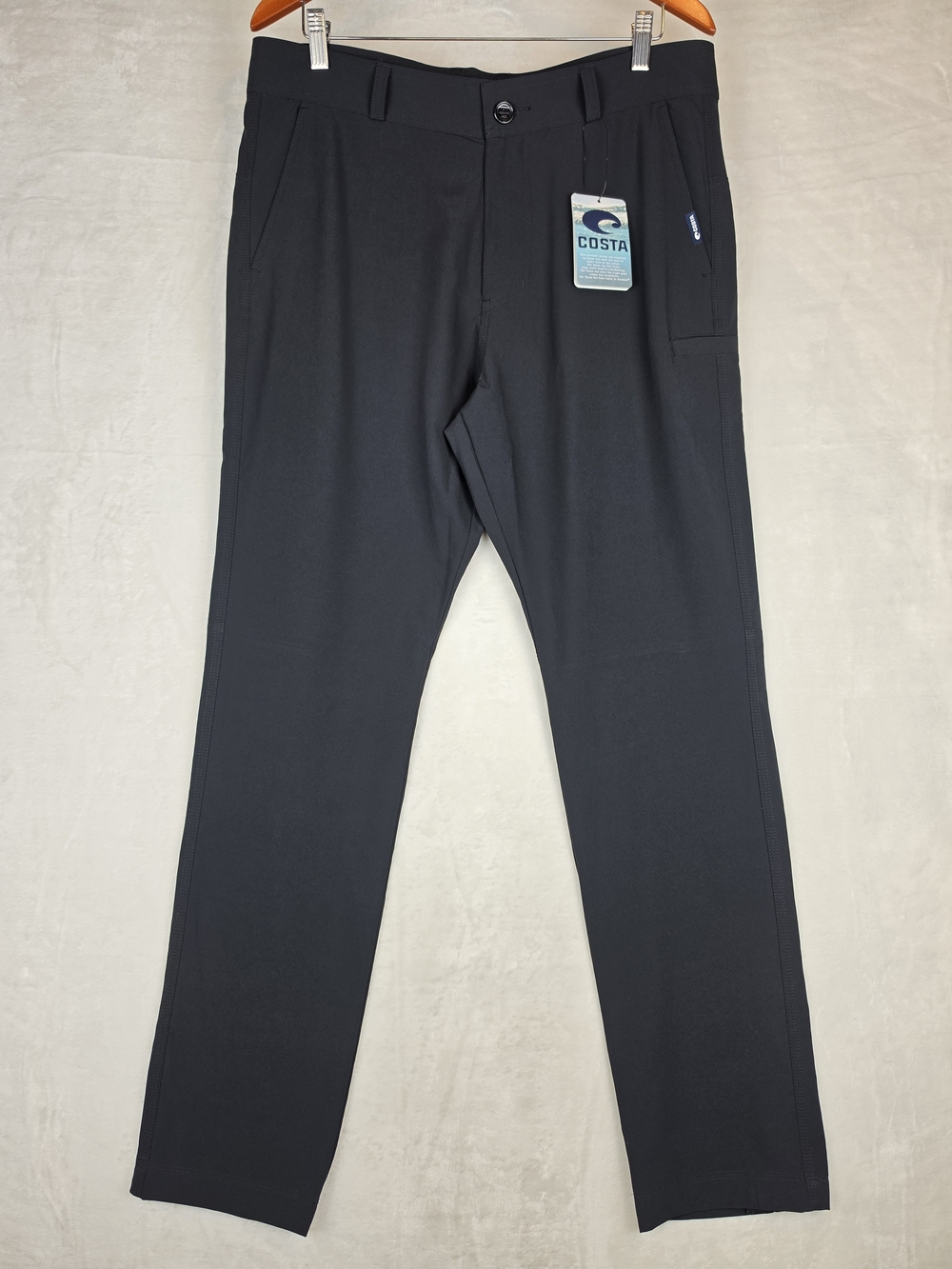 Costa Tackle Hybrid Pants Mens 34 Black NWT Fishing Water Resistant Stretch